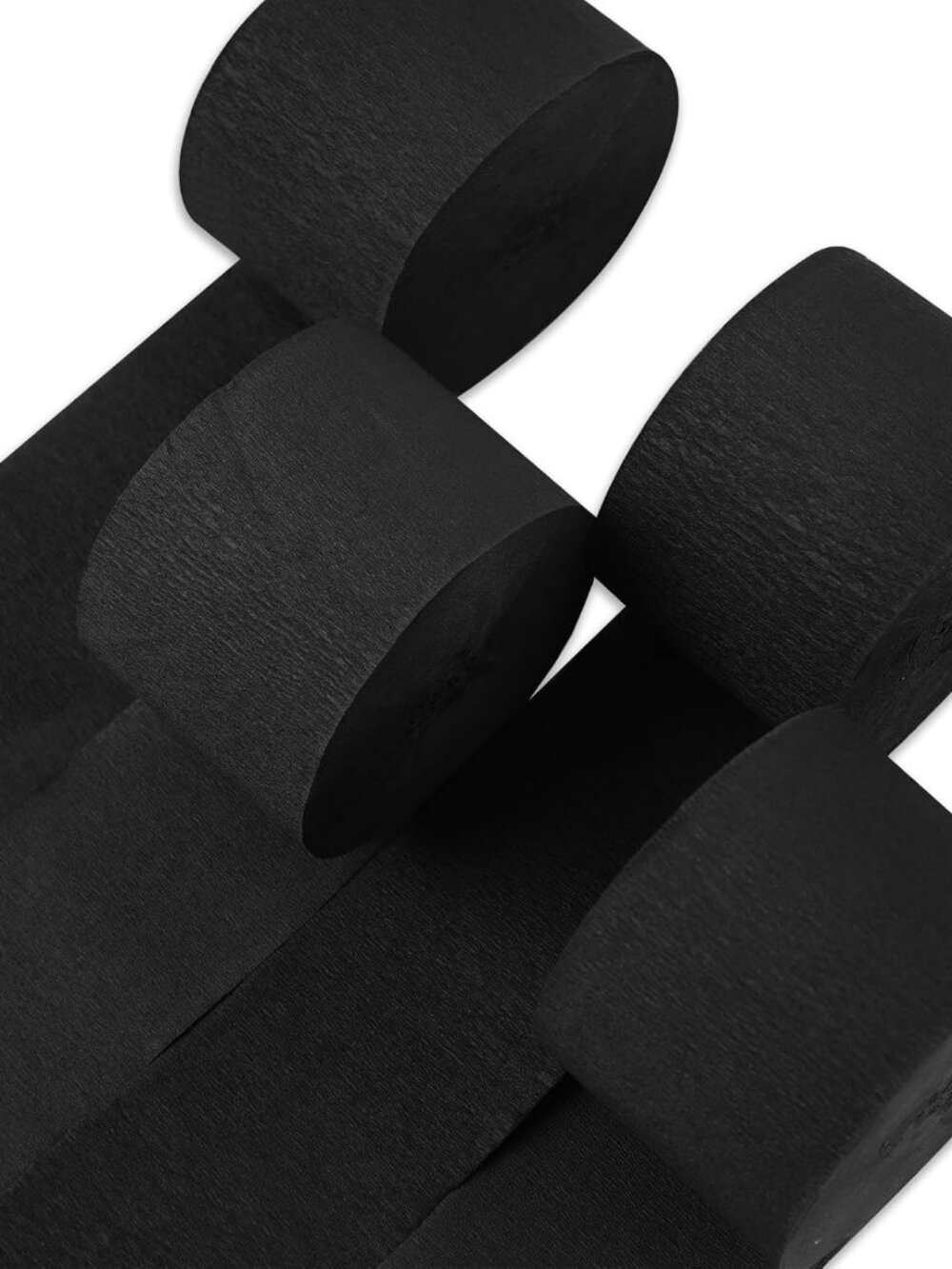 Black Crepe Paper Streamers 4pcs 328 FT Black Streamers